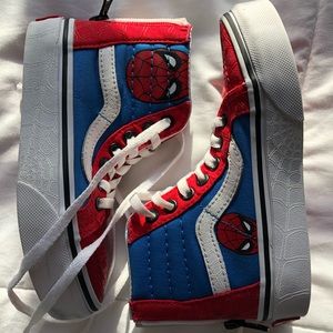Toddler size 10.5 spider man Vans